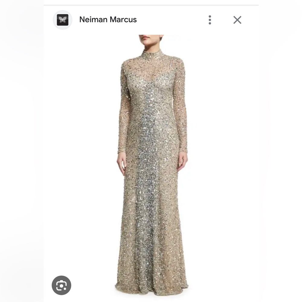 Brand new Leanna Parker by Parker Black gown in silver.